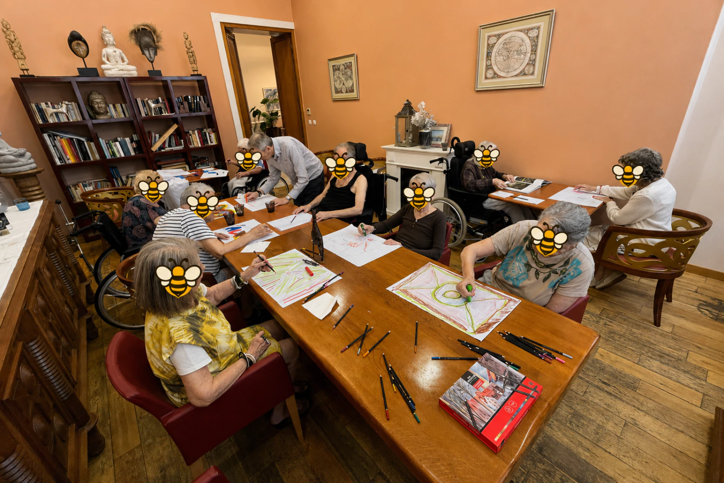 Séance collective d’art-thérapie — Aigle-Abeilles